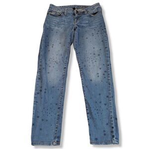 Gap Jeans Size 4 Gap Premium Super Skinny Ankle Stars Print Blue Denim Pants